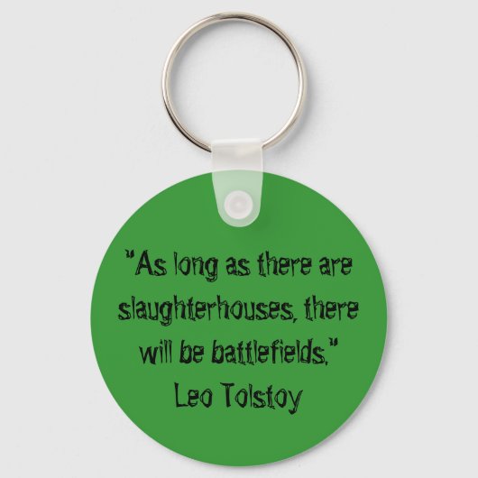 Tolstoy Vegetarian Quote Sleutelhanger (Voorkant)