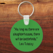 Tolstoy Vegetarian Quote Sleutelhanger (Voorkant)