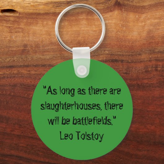 Tolstoy Vegetarian Quote Sleutelhanger (Voorkant)