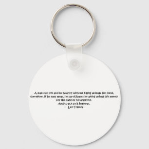 Tolstoy vegetarian quote sleutelhanger