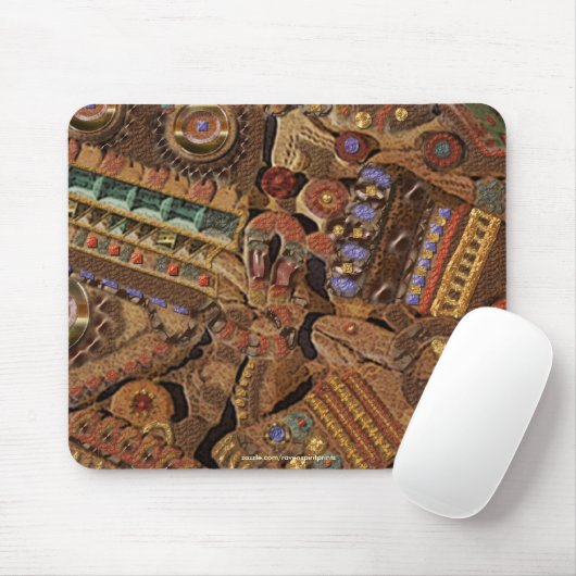 TOLTEC CARVING Oude Cultuur Mousepad Muismat (Met muis)