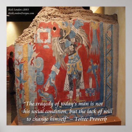 Toltec Empire Brilliant geschilderd W/Proverb-Post Poster (Voorkant)