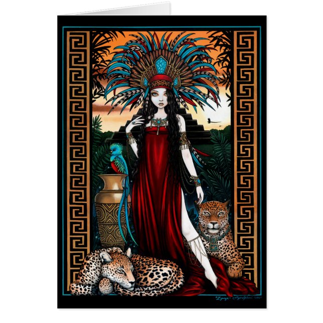 Toltec Jaguar Quetzal Priestess Zyanya Mesoamerica (Voorkant)