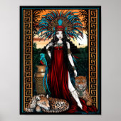 Toltec Jaguar Quetzal Priestess Zyanya Poster (Voorkant)