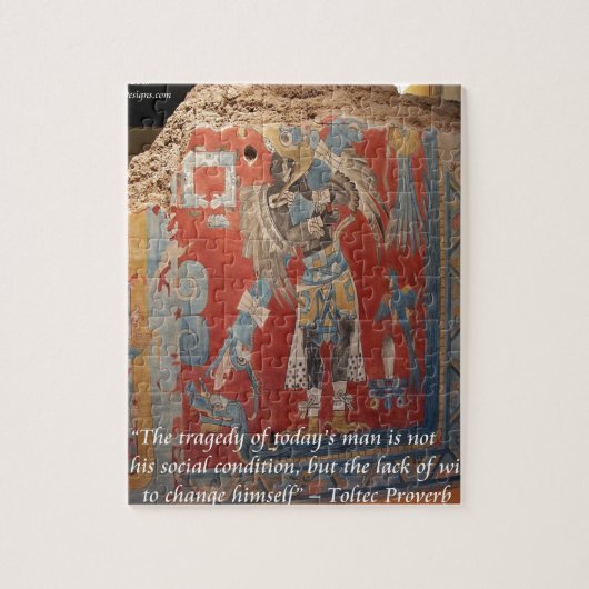 Tolteekse Rijk Grafiek & Bekend Spreekwoord Legpuzzel (Verticaal)