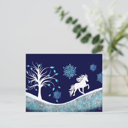 Tölter im Schnee Briefkaart (Staand voorkant)