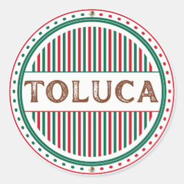 Toluca City Pride Embleem – Mexicaanse identiteit Ronde Sticker