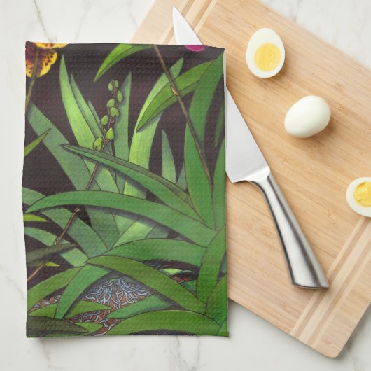 Tolumnia Equitant Oncidium Orchids Kitchen Towel Theedoek (Quarter Fold)