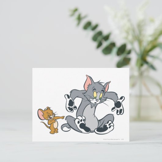 Tom and Jerry Black Paw Cat Briefkaart (Staand voorkant)