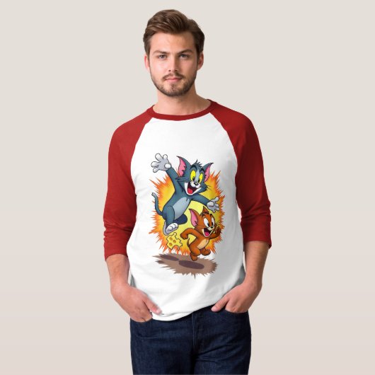 Tom and Jerry Classic Cartoon Chase T-Shirt (Voorkant volledig)
