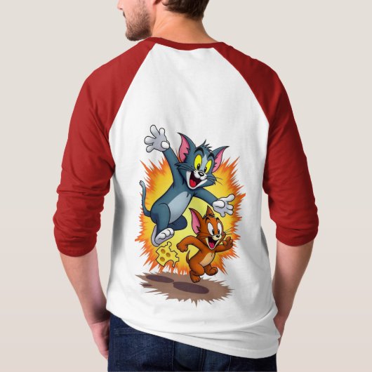 Tom and Jerry Classic Cartoon Chase T-Shirt (Achterkant)