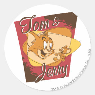 Tom and Jerry Logo 2 Ronde Sticker