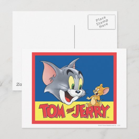 Tom and Jerry Logo Shaded Briefkaart (Voorkant / Achterkant)