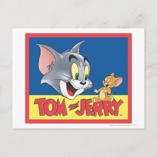 Tom and Jerry Logo Shaded Briefkaart (Voorkant)