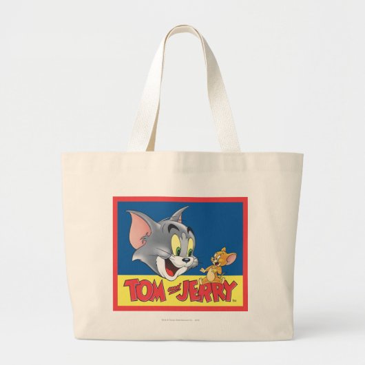 Tom and Jerry Logo Shaded Grote Tote Bag (Voorkant)