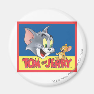 Tom and Jerry Logo Shaded Magneet