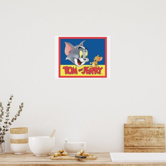 Tom and Jerry Logo Shaded Poster (Keuken)