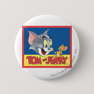 Tom and Jerry Logo Shaded Ronde Button 5,7 Cm