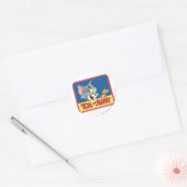 Tom and Jerry Logo Shaded Ronde Sticker (Envelop)