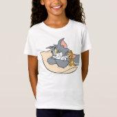 Tom and Jerry On Pillow T-shirt (Voorkant)