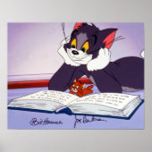 Tom And Jerry Reading Book Autographed Poster (Voorkant)