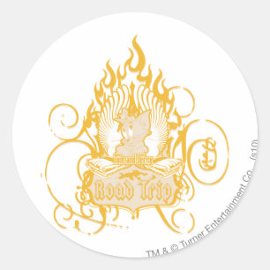 Tom and Jerry Road Trip Ronde Sticker