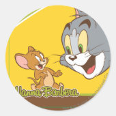 Tom And Jerry Ronde Sticker (Voorkant)