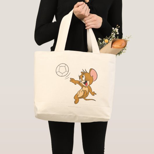 Tom and Jerry Soccer (voetballer) 1 Grote Tote Bag (Voorkant (product))