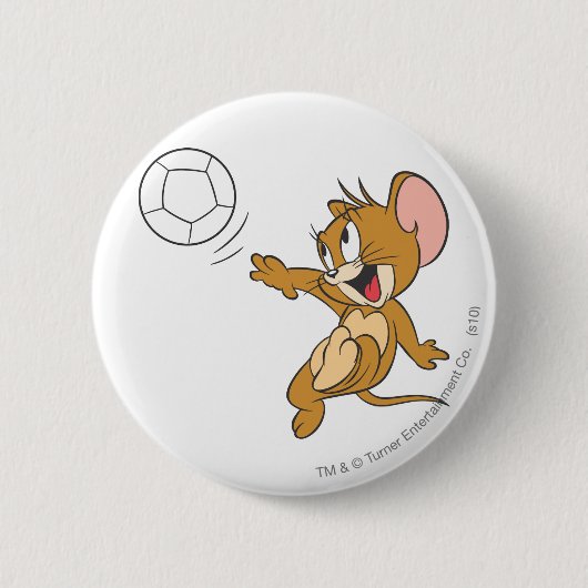 Tom and Jerry Soccer (voetballer) 1 Ronde Button 5,7 Cm (Voorkant)