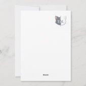 Tom and Luna Christmas Card Sledding Winter Scene Feestdagenkaart (Achterkant)