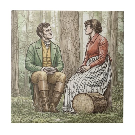 Tom and Mary from "The Other Bennet Sister" Tegeltje (Voorkant)