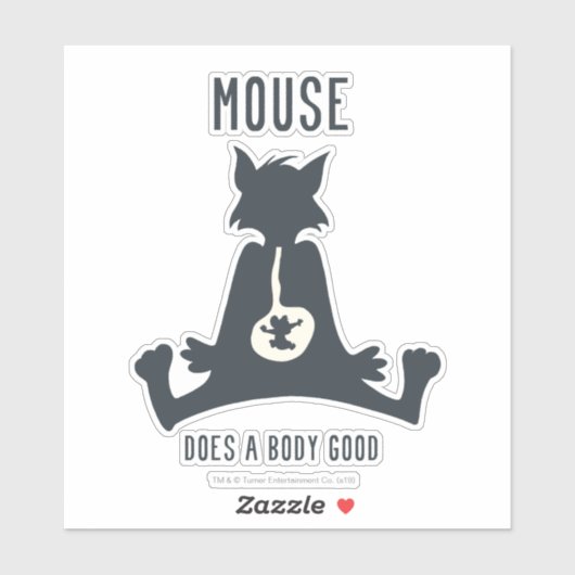 Tom Ate Jerry Silhouette Sticker (Vel)