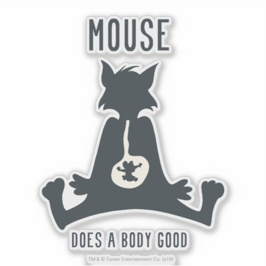 Tom Ate Jerry Silhouette Sticker (Voorkant)