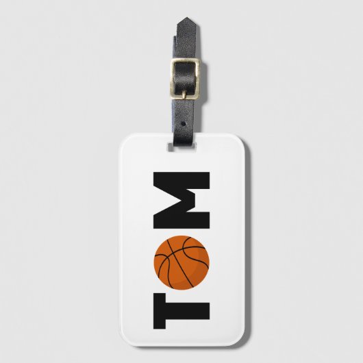 Tom Basketball Bagagelabel (Voorkant (verticaal))