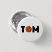 Tom Basketball Ronde Button 3,2 Cm (Voorkant /achterkant)