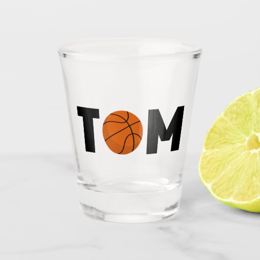 Tom Basketball Shot Glas (Voorkant)