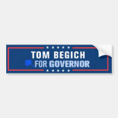 Tom Begich voor gouverneur van Alaska Bumpersticker (Voorkant)