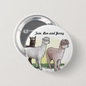 Tom, Ben en Jerry badge Ronde Button 5,7 Cm (Voorkant /achterkant)
