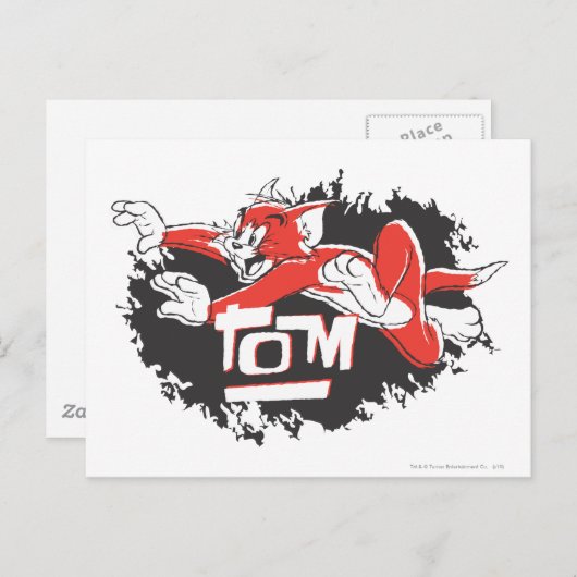 Tom Black en Red Logo Briefkaart (Voorkant / Achterkant)