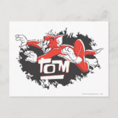 Tom Black en Red Logo Briefkaart (Voorkant)