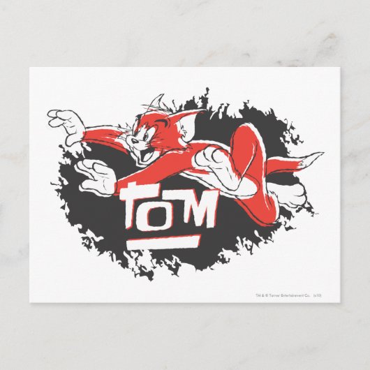 Tom Black en Red Logo Briefkaart (Voorkant)