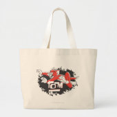 Tom Black en Red Logo Grote Tote Bag (Voorkant)