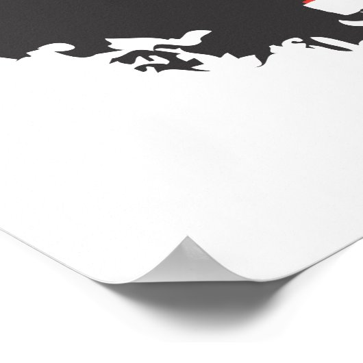 Tom Black en Red Logo Poster (Hoek)