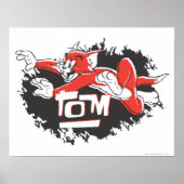 Tom Black en Red Logo Poster (Voorkant)
