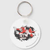 Tom Black en Red Logo Sleutelhanger (Voorkant)