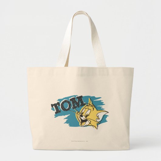 Tom Blue en Yellow Logo Grote Tote Bag (Voorkant)