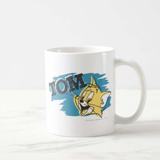 Tom Blue en Yellow Logo Koffiemok (Rechts)