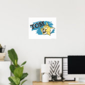 Tom Blue en Yellow Logo Poster (Thuiskantoor)