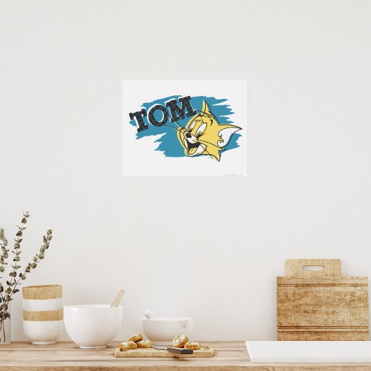Tom Blue en Yellow Logo Poster (Keuken)
