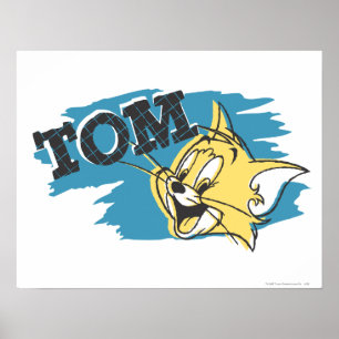 Tom Blue en Yellow Logo Poster